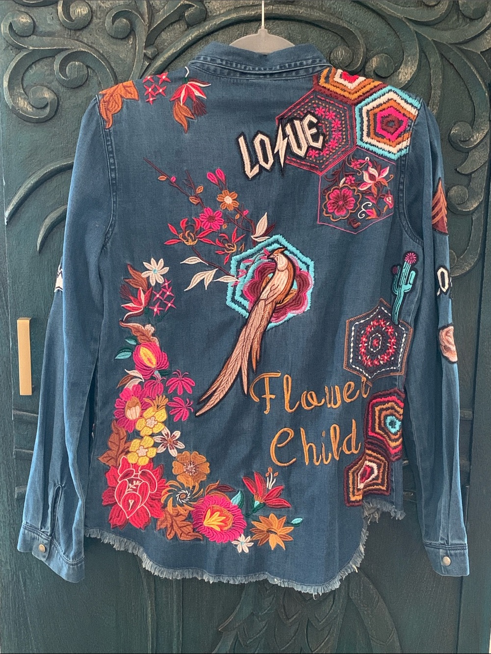 Spell Flower Child Denim Shirt/Jacket - Picture 4 of 14